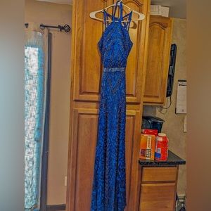 Prom dress mac duggal fully beaded and sequined size 2